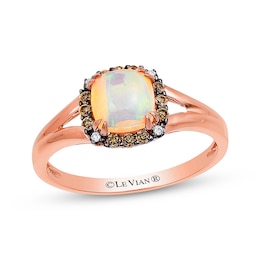 Le Vian Opal Ring 1/10 ct tw Diamonds 14K Strawberry Gold