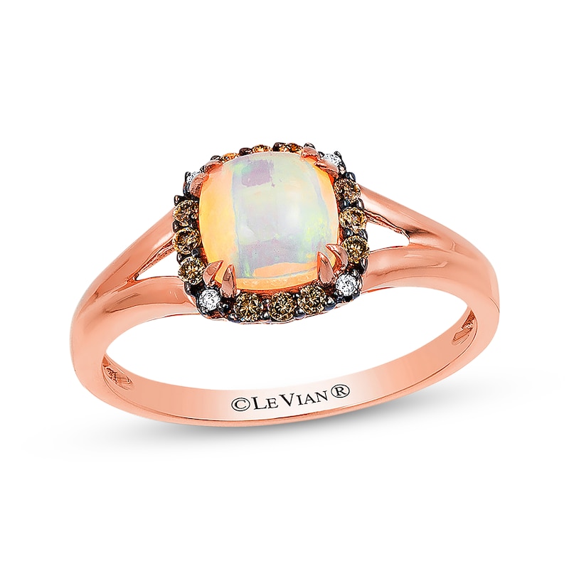 Le Vian Opal Ring 1/10 ct tw Diamonds 14K Strawberry Gold