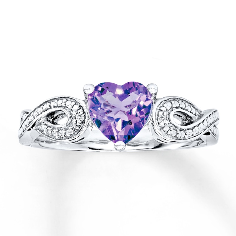 February Birthstone 4 Prong Setting Amethyst Ring in Solid Silver Amethyst Ring in Sterling Silver Bridesmaids Gifts