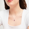 Thumbnail Image 3 of Amethyst Heart Necklace With Diamond Accent Sterling Silver