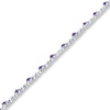 Thumbnail Image 1 of Amethyst Heart Bracelet Diamond Accents Sterling Silver