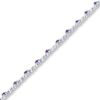 Thumbnail Image 2 of Amethyst Heart Bracelet Diamond Accents Sterling Silver