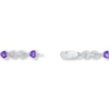 Thumbnail Image 2 of Amethyst Heart Bracelet Diamond Accents Sterling Silver