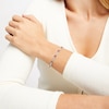 Thumbnail Image 4 of Amethyst Heart Bracelet Diamond Accents Sterling Silver