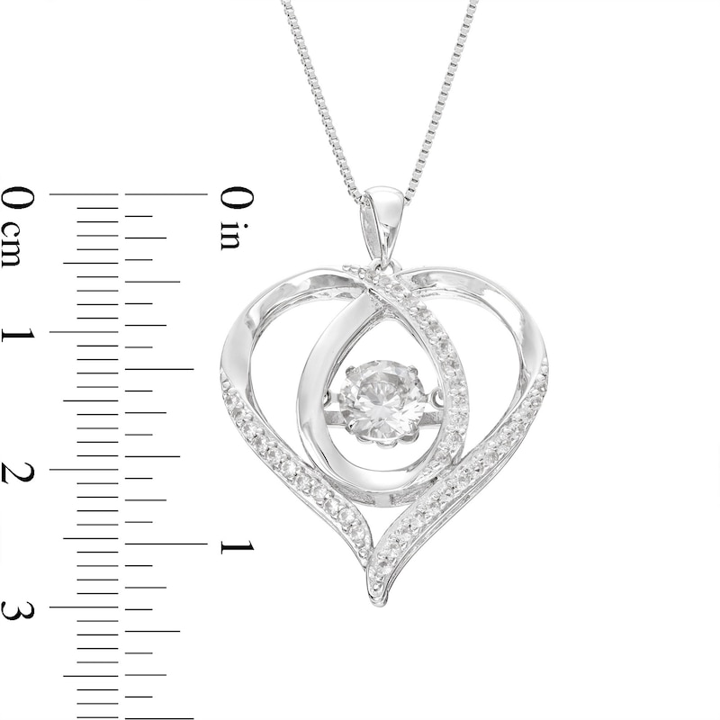 Main Image 2 of Unstoppable Love Necklace Lab-Created Sapphire Sterling Silver