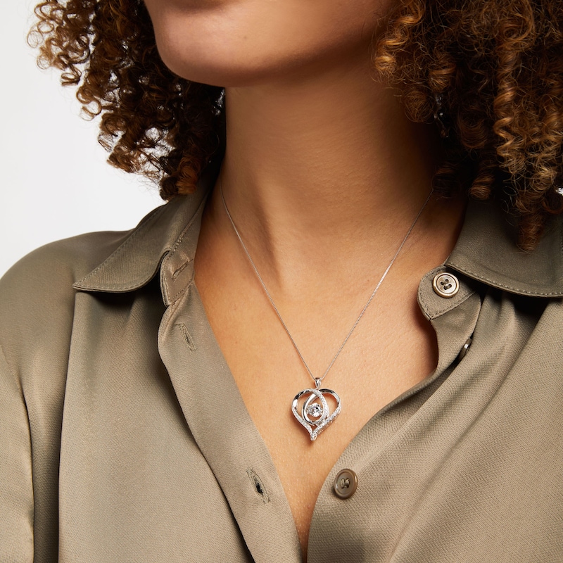 Main Image 3 of Unstoppable Love Necklace Lab-Created Sapphire Sterling Silver