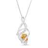 Thumbnail Image 0 of Citrine & Diamond Necklace Sterling Silver