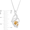 Thumbnail Image 1 of Citrine & Diamond Necklace Sterling Silver