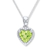 Thumbnail Image 0 of Peridot Heart Necklace Sterling Silver