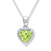 Thumbnail Image 1 of Peridot Heart Necklace Sterling Silver