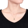 Thumbnail Image 2 of Peridot Heart Necklace Sterling Silver