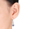 Thumbnail Image 2 of Tanzanite Infinity Earrings 1/10 ct tw Diamonds Sterling Silver