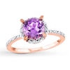 Thumbnail Image 0 of Amethyst Ring 1/20 ct tw Diamonds 10K Rose Gold