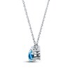 Thumbnail Image 1 of Blue Topaz Necklace Diamond Accents 10K White Gold