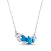 Thumbnail Image 2 of Blue Topaz Necklace Diamond Accents 10K White Gold