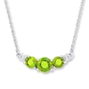 Thumbnail Image 0 of Peridot Necklace Diamond Accents 10K White Gold