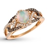 Thumbnail Image 0 of Le Vian Neopolitan Opal Ring 1/2 ct tw Diamonds 14K Gold