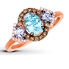 Thumbnail Image 0 of Le Vian Aqua/Tanzanite Ring 1/6 ct tw Diamonds 14K Gold
