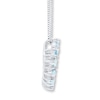 Thumbnail Image 2 of Aquamarine and White Topaz Necklace Sterling Silver