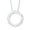 Thumbnail Image 4 of Aquamarine and White Topaz Necklace Sterling Silver