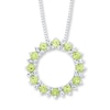 Thumbnail Image 0 of Peridot and White Topaz Necklace Sterling Silver