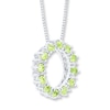 Thumbnail Image 2 of Peridot and White Topaz Necklace Sterling Silver