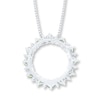Thumbnail Image 4 of Peridot and White Topaz Necklace Sterling Silver