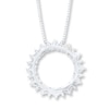 Thumbnail Image 4 of Lab-Created Opal and White Topaz Necklace Sterling Silver