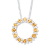 Thumbnail Image 0 of Citrine and White Topaz Necklace Sterling Silver