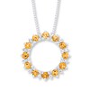 Thumbnail Image 1 of Citrine and White Topaz Necklace Sterling Silver