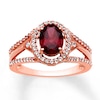 Garnet & Topaz Ring 10K Rose Gold