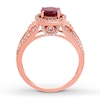 Garnet & Topaz Ring 10K Rose Gold