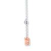 Thumbnail Image 1 of Morganite Necklace Sterling Silver/10K Rose Gold