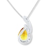 Thumbnail Image 3 of Citrine & White Topaz Necklace Sterling Silver