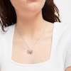 Thumbnail Image 1 of Butterfly Necklace Amethyst Sterling Silver/10K Rose Gold