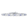 Thumbnail Image 1 of Tanzanite Infinity Bracelet 1/8 ct tw Diamonds Sterling Silver