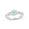 Thumbnail Image 0 of Blue Topaz Ring 1/6 ct tw Diamonds 10K White Gold