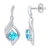 Thumbnail Image 1 of Blue & White Topaz Earrings Sterling Silver