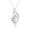 Thumbnail Image 2 of Blue & White Topaz Necklace Sterling Silver