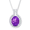 Thumbnail Image 0 of Amethyst Necklace Sterling Silver