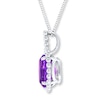 Thumbnail Image 2 of Amethyst Necklace Sterling Silver