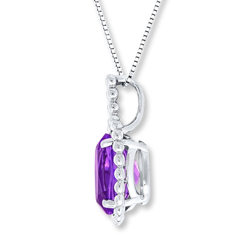 Main Image 2 of Amethyst Necklace Sterling Silver