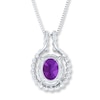 Thumbnail Image 3 of Amethyst Necklace Sterling Silver