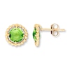 Thumbnail Image 1 of Peridot Earrings 10K Yellow Gold
