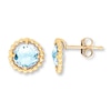 Thumbnail Image 1 of Aquamarine Earrings 10K Yellow Gold