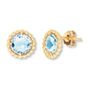 Thumbnail Image 1 of Aquamarine Earrings 10K Yellow Gold