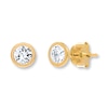 Thumbnail Image 1 of Cubic Zirconia Young Teen Earrings 14K Yellow Gold