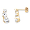 Thumbnail Image 0 of Young Teen Earring Climbers Cubic Zirconia 14K Yellow Gold