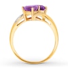 Thumbnail Image 1 of Amethyst Ring 1/20 ct tw Diamonds 10K Yellow Gold