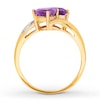 Thumbnail Image 2 of Amethyst Ring 1/20 ct tw Diamonds 10K Yellow Gold